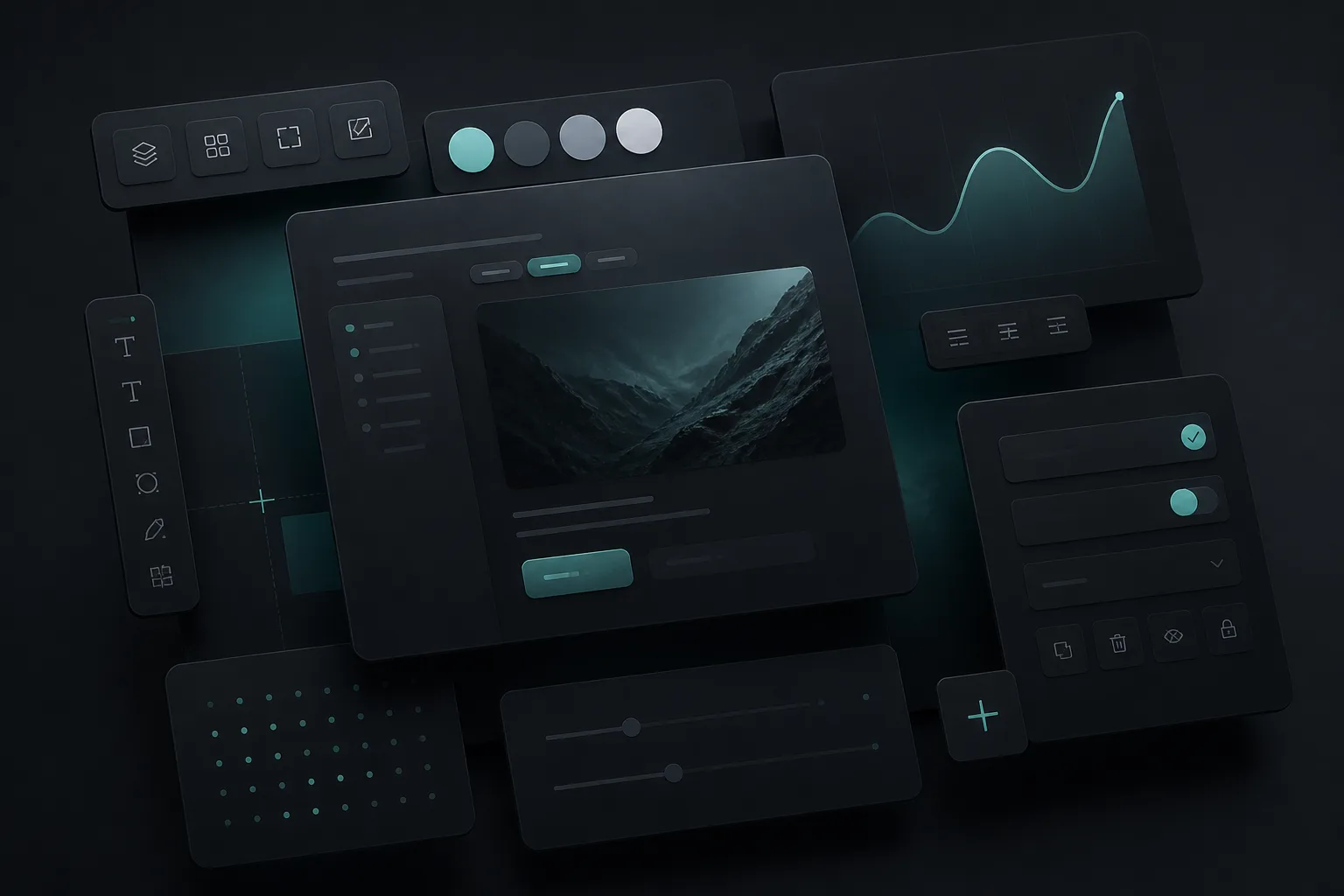 Premium product design interface layers for UX review